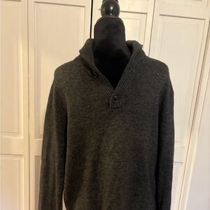 J.Crew Shawl Collar Lambswool-Blend Sweater Men’s Medium Gray